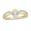 Thumbnail Image 1 of Previously Owned - Wonder Woman™ Collection 0.085 CT. T.W. Diamond Princess Tiara Ring in 10K Gold