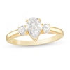 Thumbnail Image 0 of Previously Owned - 0.98 CT. T.W. Pear-Shaped Diamond Past Present Future® Engagement Ring in 14K Gold
