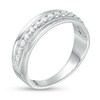 Thumbnail Image 2 of Previously Owned - Men's 0.50 CT. T.W. Diamond Milgrain Anniversary Band in 10K White Gold