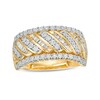 Thumbnail Image 0 of Previously Owned - 0.33 CT. T.W. Diamond Edge Cascading Waves Anniversary Ring in 10K Gold