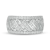 Thumbnail Image 4 of Previously Owned - 0.33 CT. T.W. Diamond Edge Cascading Waves Anniversary Ring in 10K White Gold