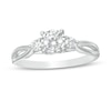 Thumbnail Image 1 of Previously Owned - 0.50 CT. T.W. Diamond Past Present Future® Split Shank Engagement Ring in 10K White Gold