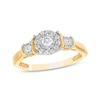 Thumbnail Image 0 of Previously Owned - 0.25 CT. T.W. Diamond Past Present Future® Frame Engagement Ring in 10K Gold