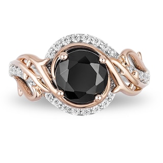 Previously Owned - Enchanted Disney Villains Maleficent 2.00 CT. T.W. Black Diamond Thorn Ring in 14K Two-Tone Gold