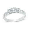 Thumbnail Image 1 of Previously Owned - 0.45 CT. T.W. Diamond Past Present Future® Engagement Ring in 10K White Gold