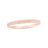 Thumbnail Image 0 of Previously Owned - 0.10 CT. T.W. Diamond Double Row Anniversary Band in 10K Rose Gold