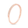 Thumbnail Image 1 of Previously Owned - 0.10 CT. T.W. Diamond Double Row Anniversary Band in 10K Rose Gold