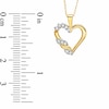Thumbnail Image 2 of Previously Owned - 0.12 CT. T.W. Diamond Heart Pendant in 10K Gold
