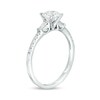 Thumbnail Image 1 of Previously Owned - Adrianna Papell 0.70 CT. T.W. Diamond Collar Engagement Ring in 14K White Gold (F/I1)