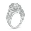 Thumbnail Image 3 of Previously Owned - 1.00 CT. T.W. Composite Oval Diamond Frame Multi-Row Engagement Ring in 10K White Gold