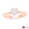 Thumbnail Image 1 of Previously Owned - 0.50 CT. T.W. Diamond Frame Engagement Ring in 14K Rose Gold (I/I1)