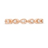 Thumbnail Image 4 of Previously Owned - 0.06 CT. T.W. Diamond Teardrop Frames Wedding Band in 10K Rose Gold