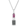 Thumbnail Image 1 of Previously Owned - Marilyn Monroe™ Collection Lab-Created Ruby and 0.12 CT. T.W. Black Diamond Pendant