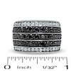Thumbnail Image 3 of Previously Owned - 2.00 CT. T.W. Enhanced Black and White Diamond Race Track Ring in 10K White Gold