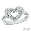 Thumbnail Image 1 of Previously Owned -  Diamond Accent Heart Ring in Sterling Silver