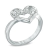 Thumbnail Image 2 of Previously Owned -  Diamond Accent Heart Ring in Sterling Silver