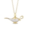 Thumbnail Image 1 of Previously Owned - Enchanted Disney Jasmine Diamond Accent Genie Lamp Pendant in 10K Gold - 19"