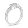 Thumbnail Image 3 of Previously Owned - 0.05 CT. T.W. Diamond Heart-Shaped Bypass Promise Ring in Sterling Silver