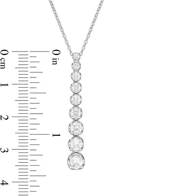 Previously Owned - Marilyn Monroe™ Collection 0.95 CT. T.W. Journey Diamond Pendant in 10K White Gold
