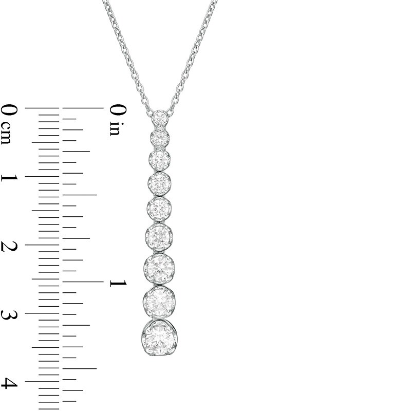 Main Image 2 of Previously Owned - Marilyn Monroe™ Collection 0.95 CT. T.W. Journey Diamond Pendant in 10K White Gold
