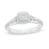 Thumbnail Image 0 of Previously Owned - 0.25 CT. T.W. Diamond Cushion Frame Promise Ring in 10K White Gold