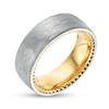 Thumbnail Image 2 of Previously Owned - Men's 8.0mm Brushed Gear Comfort-Fit Wedding Band in Two-Tone Tantalum