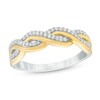 Thumbnail Image 0 of Previously Owned - 0.20 CT. T.W. Diamond Braid Anniversary Band in 10K Gold