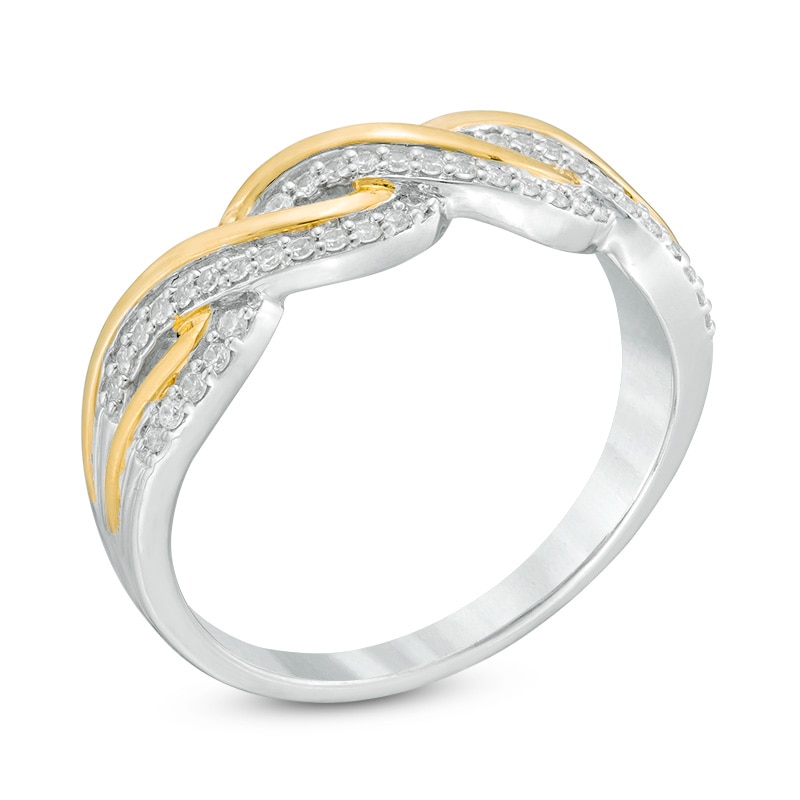 Previously Owned - 0.20 CT. T.W. Diamond Braid Anniversary Band in 10K Gold