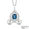 Previously Owned - Enchanted Disney Cinderella Oval London Blue Topaz and 0.085 CT. T.W. Diamond Carriage Pendant