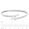 Thumbnail Image 2 of Previously Owned - 0.33 CT. T.W. Diamond Four Stone Bypass Bangle in 10K White Gold