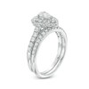 Thumbnail Image 2 of Previously Owned - 1.00 CT. T.W. Pear-Shaped Diamond Scallop Frame Bridal Set in 14K White Gold