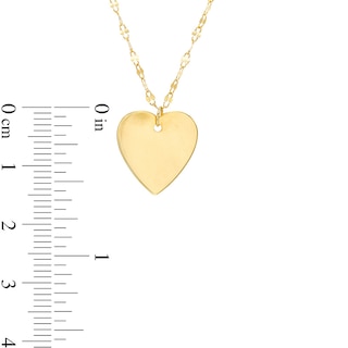Previously Owned - Polished Heart Disc Necklace in 10K Gold