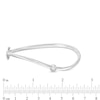 Thumbnail Image 2 of Previously Owned - Marilyn Monroe™ Collection 0.10 CT. Diamond Solitaire Curved Bangle in Sterling Silver