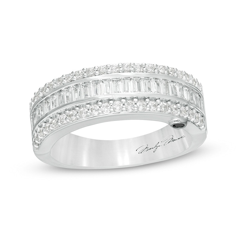 Previously Owned - Marilyn Monroe™ Collection 0.69 CT. T.W. Diamond Multi-Row Band in 14K White Gold