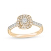 Thumbnail Image 0 of Previously Owned - 0.25 CT. T.W. Diamond Double Cushion Frame Engagement Ring in 10K Gold