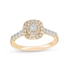 Thumbnail Image 0 of Previously Owned - 0.25 CT. T.W. Diamond Double Cushion Frame Engagement Ring in 10K Gold