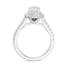 Thumbnail Image 3 of Previously Owned - Vera Wang Love Collection 1.58 CT. T.W. Oval Diamond Frame Engagement Ring in 14K White Gold