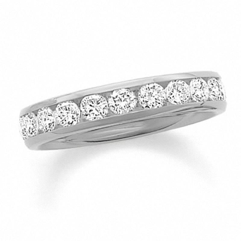 Previously Owned - 0.50 CT. T.W. Diamond Channel Band in 14K White Gold