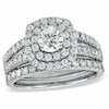Thumbnail Image 1 of Previously Owned - 1.47 CT. T.W. Diamond Double Frame Bridal Set in 14K White Gold