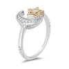 Previously Owned - Enchanted Disney Jasmine 0.085 CT. T.W. Diamond Moon and Star Ring in Sterling Silver and 10K Gold