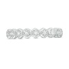 Thumbnail Image 3 of Previously Owned - 0.09 CT. T.W. Diamond Hexagon Frame Wedding Band in 10K White Gold