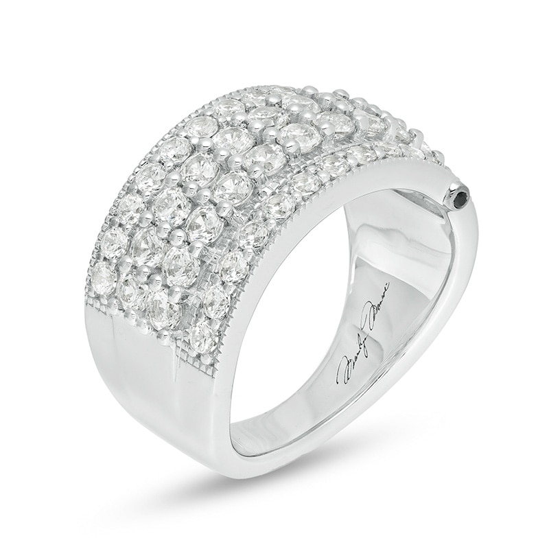 Previously Owned - Marilyn Monroe™ Collection 1.95 CT. T.W. Diamond Multi-Row Vintage-Style Band in 14K White Gold