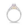 Previously Owned Enchanted Disney Merida 0.50 CT. T.W. Pear-Shaped Diamond Frame Engagement Ring in 14K Two-Tone Gold