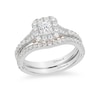 Thumbnail Image 3 of Previously Owned - Enchanted Disney Tinker Bell 0.75 CT. T.W. Princess-Cut Diamond Frame Ring in 14K White Gold