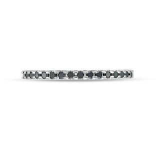 Previously Owned - 0.145 CT. T.W. Black Diamond Band in 10K White Gold