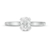 Thumbnail Image 4 of Previously Owned - 0.95 CT. T.W. Oval Diamond Engagement Ring in 14K White Gold