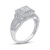 Thumbnail Image 2 of Previously Owned - 0.50 CT. T.W. Princess-Cut Composite Diamond Frame Layered Engagement Ring in 10K White Gold