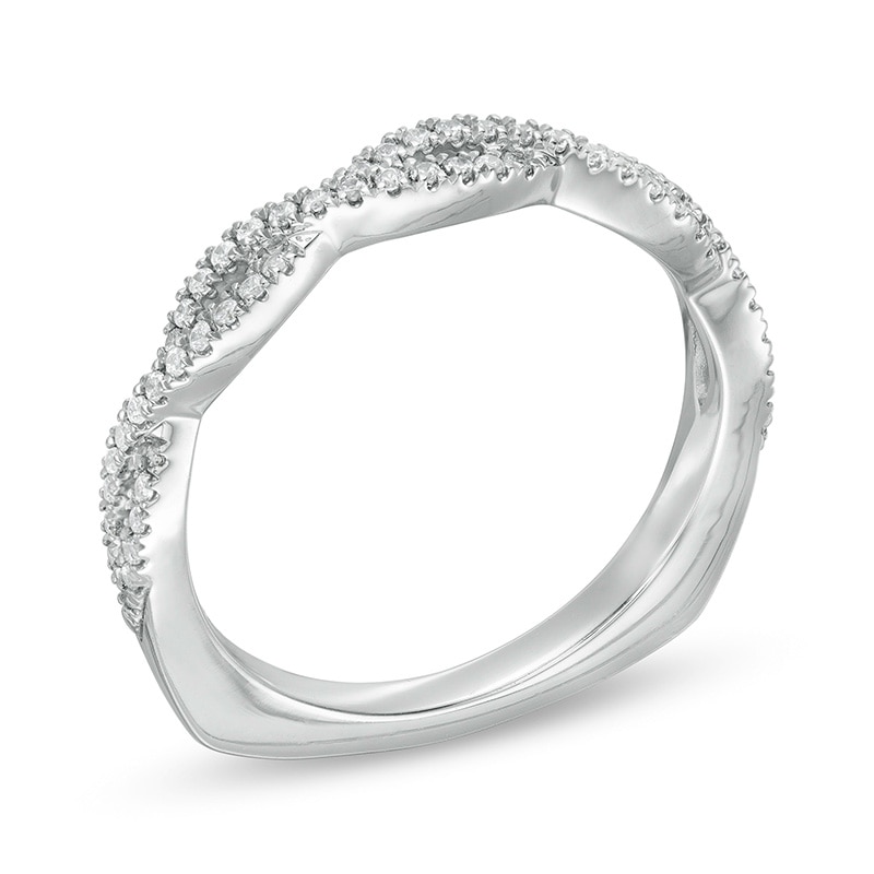 Previously Owned - Kleinfeld® 0.23 CT. T.W. Diamond Twist Band in 14K White Gold