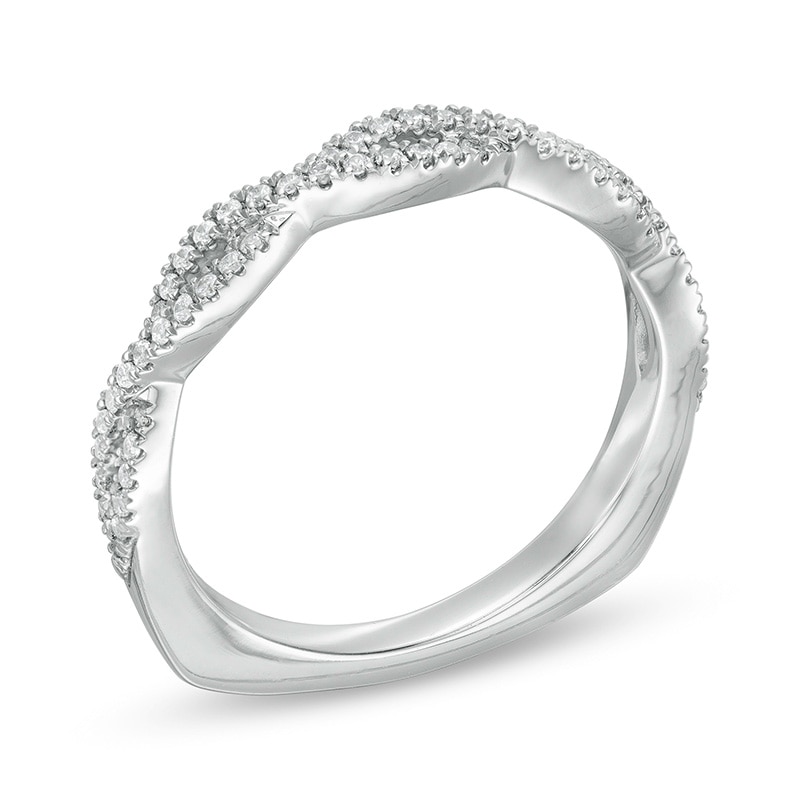 Main Image 3 of Previously Owned - Kleinfeld® 0.23 CT. T.W. Diamond Twist Band in 14K White Gold