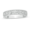 Thumbnail Image 0 of Previously Owned - 0.065 CT. T.W. Diamond Ornate Wedding Band in 10K White Gold